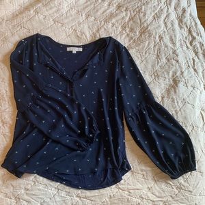 Navy Loft Blouse